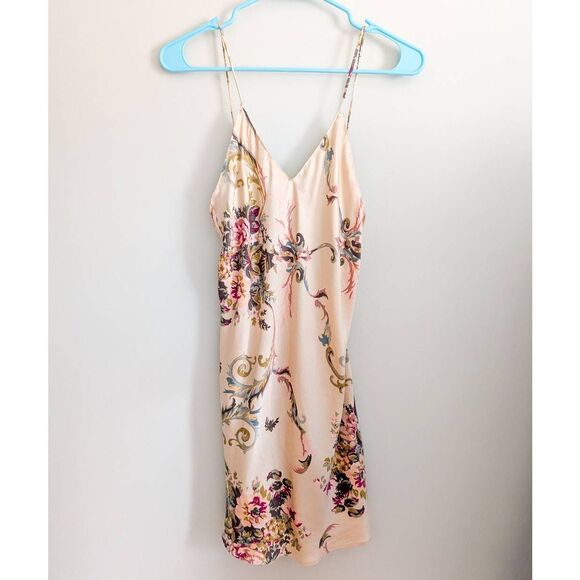 Vintage Victoria's Secret Gold Label Floral Silk Slip Dress - Picture 4 of 7
